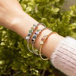 Personnalisé 1-5 cristal brut Birthstones Bracelet ajustable pour la famille Cadeau de fête des mères et d'anniversaire pour les femmes