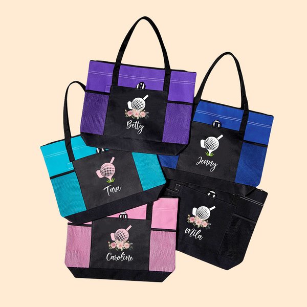 Bolsa de deporte personalizada con nombre y cremallera para los amantes del golf