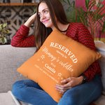 Personalizowana poszewka na poduszkę Mommy's Cuddles z imieniem dziecka i datą urodzenia Prezent na Dzień Matki dla kobiet