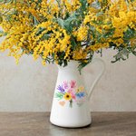 Personalized Multicolour 1-8 Handprint Bouquet Ceramic Vase with Names Mother's Day Birthday Gift for Mom