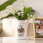 Gepersonaliseerde Geboorte Bloemen Ring Keramische Vaas met Tekst en Foto Home Decoratie Moederdag Cadeau voor Haar