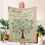 Manta de lana personalizada Our Roots Remain As One Family Tree con 2-20 nombres Regalo de cumpleaños del Día de la Madre para la abuela y la madre