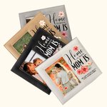 Personalised Home Is Where Mom Is Birth Flower Leather Photo Frame with Folding Stand and Hanger Birthday Mother's Day Gift for Her