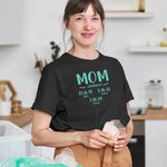 Personalized 100% Cotton T-shirt with 1-10 Names and Dates Multicolor Available Mother's Day Birthday Gift for Mommy Grandma
