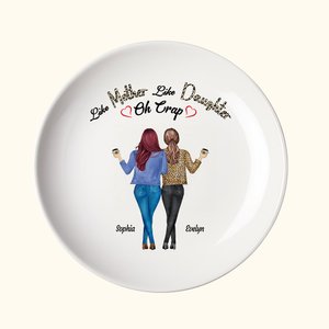 Personalisierte wie Mutter wie Tochter Oh Crap Keramik Schmuck Schale mit Namen Geburtstag Muttertag Geschenk für Frauen