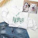 Personalised Pet Portrait Sweatshirt Hoodie with Name Birthday Gift for Dog Cat Mom Pet Lover Owner