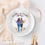 Personalizzato Like Mother Like Daughter Oh Crap Piatto portagioie in ceramica con nome Regalo di compleanno per la festa della mamma per le donne