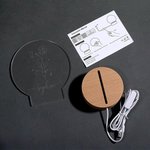 Gepersonaliseerd Geboortebloem Zodiac Naam LED Nachtlampje met Houten Basis Home Decoratie Valentijnsdag Verjaardagscadeau voor Paar of Kind