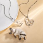Collier de silhouette de chien personnalisé avec nom anniversaire pour les amoureux des animaux de compagnie