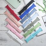 Pulsera de silicona personalizada Infinity con el nombre de la pareja Día de San Valentín Aniversario Regalo para Apple Samsung