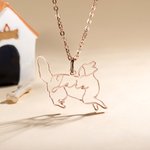 Collier de silhouette de chien personnalisé avec nom anniversaire pour les amoureux des animaux de compagnie