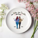 Personalizzato Like Mother Like Daughter Oh Crap Piatto portagioie in ceramica con nome Regalo di compleanno per la festa della mamma per le donne