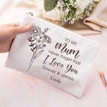Bouquet di fiori di nascita personalizzato in cotone e lino con testo Regalo di compleanno per la festa della mamma per lei