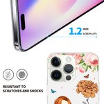 Personalised Cute Cartoon Character Phone Case with Birth Flower and Name Mother's Day Birthday Gift for Her