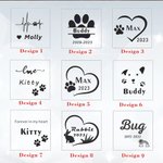 Personalised Engraving Wooden Pet Fur Photo Magnetic Keepsake Box with Name Dog Paw Rainbow Bridge Loss of Pet Memorial Gift for Pet Owner