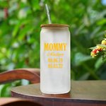 Tasse en verre personnalisée Multicolore Nom Date 20oz avec couvercle et paille Anniversaire Fête des Mères Cadeau pour Mère Grand-mère