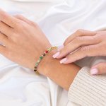 Gepersonaliseerde 1-12 Familie Geboortestenen Elastische Kralen Armband Verjaardag Moederdag Cadeau voor Vrouw Moeder