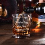 Copas de Whisky Personalizadas de 10oz Grabadas con Texto a Mano Regalo de Cumpleaños Día del Padre para Hombre Amante de los Licores