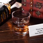 Copas de Whisky Personalizadas de 10oz Grabadas con Texto a Mano Regalo de Cumpleaños Día del Padre para Hombre Amante de los Licores