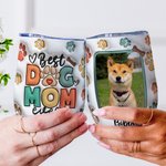 Vaso personalizado Best Dog Mom Ever 3D Effect 12oz con foto y nombre Regalo de cumpleaños para el Día de la Madre para amantes de los perros