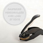 Tampon de Gaufrage Personnalisé avec Logo ou Texte Gaufreuse Livre Enveloppe Cadeau Anniversaire pour Amoureux de Lecture