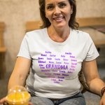 Personalized 100% Cotton Gradient Heart T-shirt with 1-32 Names Mother's Day Birthday Gift for Mom Grandma
