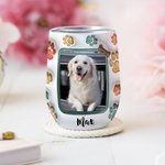 Vaso personalizado Best Dog Mom Ever 3D Effect 12oz con foto y nombre Regalo de cumpleaños para el Día de la Madre para amantes de los perros
