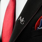 Personlig Initials Lapel Pin Brosch Kostym Accessoar Bröllop Jubileum Present för brudgummen Best Man