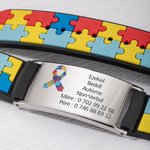 Bracelet d'Alerte Médicale Personnalisé avec Gravure Bracelet Réglable en Silicone Cadeau Retour à l'École pour Enfant