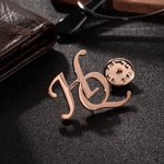 Personlig Initials Lapel Pin Brosch Kostym Accessoar Bröllop Jubileum Present för brudgummen Best Man