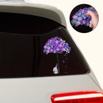 Gepersonaliseerd I'll Remember for You Forget Me Not Purple Flower Elephant Umbrella Car Decal Aanmoedigingscadeau voor Alzheimer familie