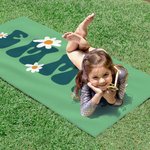 Toalla de playa personalizada súper absorbente de secado rápido en varios colores con margarita y nombre regalo de vacaciones fiesta para ella