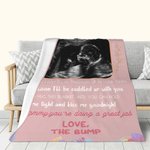 Gepersonaliseerde Zwangere Mama Zachte Fleece Blanke met Naam Foto Verjaardag Moederdag Cadeau voor Nieuwe Moeder