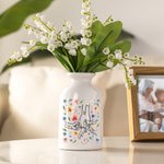 Henkilökohtainen Käsi kädessä vesivärikukka Keraaminen maljakko 1-9 lapsen nimillä Home Decor Äitienpäivälahja äidille isoäidille