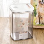 Boîte à friandises transparente personnalisée avec nom et prénom Cadeau d'anniversaire pour maman et papa d'un animal de compagnie