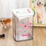 Boîte à friandises transparente personnalisée avec nom et prénom Cadeau d'anniversaire pour maman et papa d'un animal de compagnie