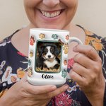 Personalized 3D Paw Pet  Photo 11oz & 15oz Ceramic Mug with Name Birthday Gift for Dog Mom Pet Lover