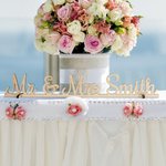 Personalized Mr and Mrs Wood Tabletop Wedding Sign Keepsake Wedding Table Decor with Name Bridal Shower Gift for Newlyweds