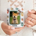Personalized 3D Paw Pet  Photo 11oz & 15oz Ceramic Mug with Name Birthday Gift for Dog Mom Pet Lover
