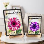 Personalised Sunflower Wooden Plaque with 1-17 Kid’s Names Mother's Day Birthday Gift for Mom Grandma