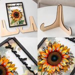 Personalised Sunflower Wooden Plaque with 1-17 Kid’s Names Mother's Day Birthday Gift for Mom Grandma