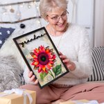 Personalised Sunflower Wooden Plaque with 1-17 Kid’s Names Mother's Day Birthday Gift for Mom Grandma