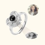 Cuore personalizzato a forma di ali d'angelo con proiezione di foto in 100 lingue Ti amo Bracciale in argento sterling Regalo per la festa della mamma per lei