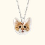 Collier Boucles d'Oreillers Porte-clés Personnalisé avec Photo Animal Breloque Acrylique Cadeau Anniversaire pour Propriétaire d'Animal de Compagnie