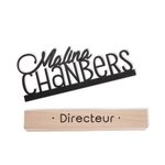 Plaque de Bureau en Bois Personnalisée avec Texte Décoration de Bureau Cadeau Rentrée Scolaire pour Enseignant Directeur