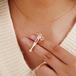 Personalized Hollow Baseball Bat Necklace with Name and Number Game Day Birthday Gift for Baseball Mom Women Athlete