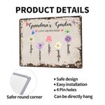 Aquarelle Personnalisée Naissance Fleur Jardin Vintage Enseigne en fer blanc Peinture murale décorative avec Nom Fête des Mères Cadeau d'Anniversaire 