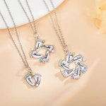 Collier Pied avec Prénom Personnalisé Pendentif avec Pierres de Naissance Cadeau de Fête des Mères Pour Maman