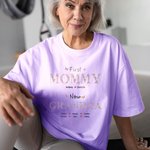 Personalisierte bunte Blumenstickerei T-Shirt mit Kindernamen Geburtstag Muttertag Geschenk für Oma