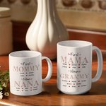 Gepersonaliseerde Bloem Titels Vlinder Hart 11oz/15oz Keramische Mok met Namen Moederdag Verjaardagscadeau voor Mama Oma